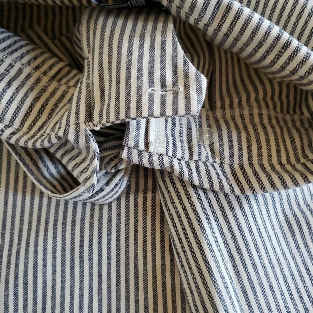 Reformation Striped Fisher High Waisted Paper bag Pants Size 2